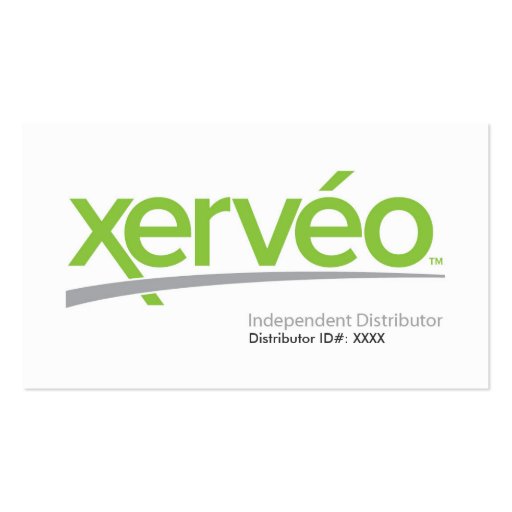 Official Xerveo Business Cards (back side)