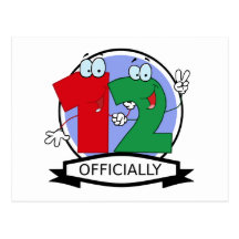 Officially 12 Birthday Banner Post Cards