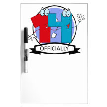 Officially 14 Birthday Banner Dry Erase Boards
