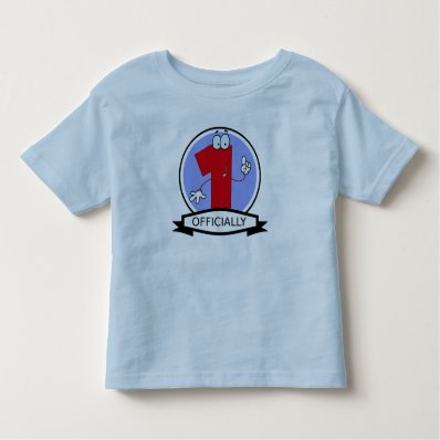 Officially 1 Birthday Banner T-shirt