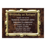 Officially an Antique 50th Birthday invitations