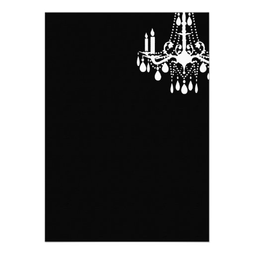 Offset Grand Ballroom Birthday Invitation (black)