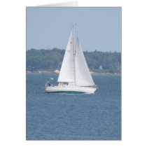 Offshore Cruise Sailing Greeting Card cards