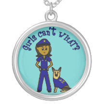 Oficial de policía oscuro K-9 Joyerias Personalizadas