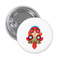 Ofrendas de la paz positivas, botón caprichoso del pins