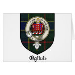 Ogilvie Clan Crest Badge Tartan cards