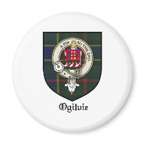 Ogilvie Clan Crest Badge Tartan magnets by clan_badges Ogilvie Clan Crest Badge Tartan magnets