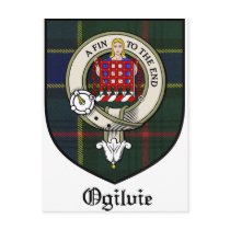 Ogilvie Clan Crest Badge Tartan Post Cards