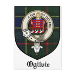 Ogilvie Clan Crest Badge Tartan Post Cards