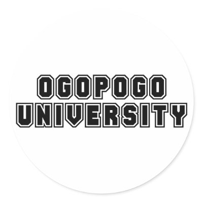 Ogopogo University Round Stickers by dustin1175