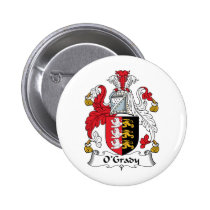 O'Grady Family Crest Button