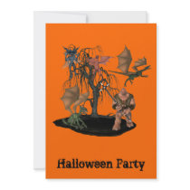 Ogre Goblins Monsters Halloween Invitation