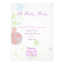 Oh Baby Baby Shower Invitation