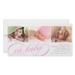 Oh Baby | Birth Announcement Photo Card Template