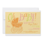"Oh Baby!" boy or girl shower party invitation