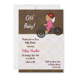 oh baby! chocolate pink girl Baby shower Announcements