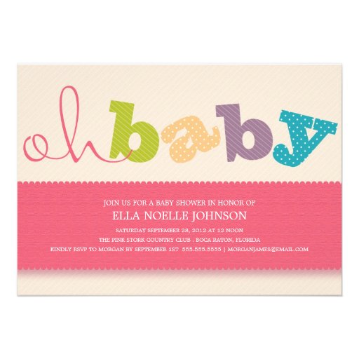 OH BABY! | COLORFUL BABY SHOWER INVITATION