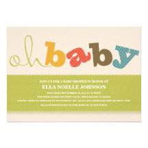 OH BABY! | COLORFUL BABY SHOWER INVITATION