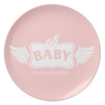 Oh Baby Girl Personalized Shower Gift Plate plates