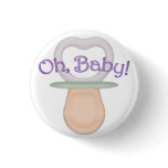 Oh, Baby! Pacifier Design Pinback Button