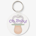 Oh, Baby! Pacifier Design keychains by JaZilla Oh, Baby! Pacifier Design keychains