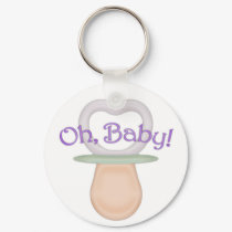 Oh, Baby! Pacifier Design keychains by JaZilla Oh, Baby! Pacifier Design keychains