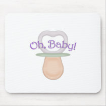 Oh, Baby! Pacifier Design mousepads by JaZilla Oh, Baby! Pacifier Design mousepads