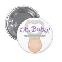 Oh, Baby! Pacifier Design Pinback Button