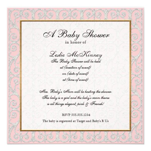 Oh Baby, Princess Crown Girl Shower Invitation