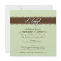 Oh, Baby! Swirly Baby Shower Invitation (sage) invitation