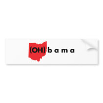 (OH)bama - Red and Black Bumper Sticker