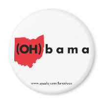 (OH)bama - Red and Black Refrigerator Magnet