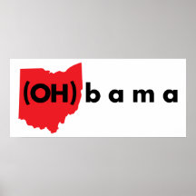 (OH)bama - Red and Black Poster