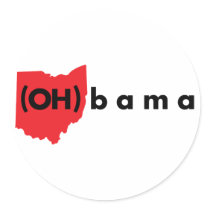 (OH)bama - Red and Black Sticker