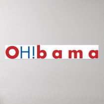 OH!bama - Red & Blue Poster