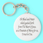 Oh Blood and Water - St. Faustina keychains