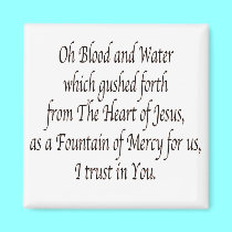 Oh Blood and Water - St. Faustina magnets by Artists4God Oh Blood and Water - St. Faustina magnets