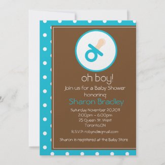 Oh Boy! Baby Shower Invitation invitation