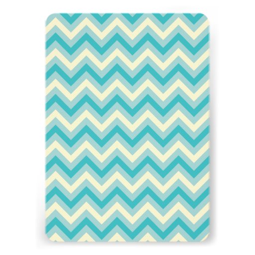 Oh Boy! Blue, Teal Chevron Baby Shower Invitation
