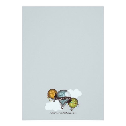 Oh Boy Lil Man Hot Air Balloon Shower Invitation