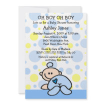 Oh Boy Trendy Baby Shower Invitations by celebrateitinvites Oh Boy Trendy Baby Shower Invitations