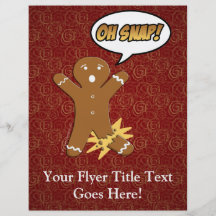 ¡Oh broche! Hombre de pan de jengibre divertido Tarjeta Publicitaria