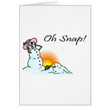 ¡Oh broche! (Sr. de fusión Snowman) Felicitación