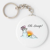 ¡Oh broche! (Sr. de fusión Snowman) Llaveros Personalizados