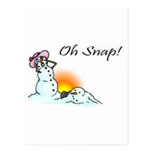 ¡Oh broche! (Sr. de fusión Snowman) Postal