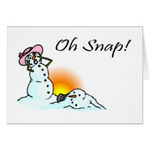 ¡Oh broche! (Sr. de fusión Snowman) Tarjetón