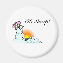 Oh broche (Sr. derretido Snowman) Imanes