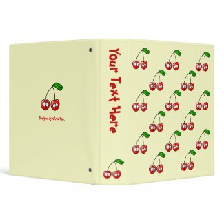 Oh, Cherry Up! Cherries Pattern Binder binder