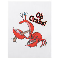 oh crabs funny crab pinching tongue custom flyer