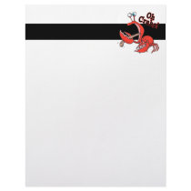 oh crabs funny crab pinching tongue letterhead